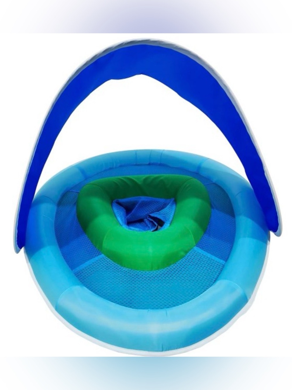 ❤️Kids Blue & Green Inflatable Splash Pool with Sun Canopy - Picture 2 of 6